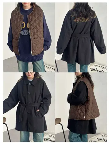 CPCM PIPI 감수 3WAY 아우터 블랙 브라운