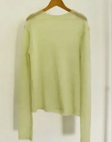 todayful 로우게이지 시어 니트 그린