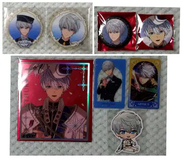 마호야쿠 아서 코스터 캔뱃지 클리어 색지 카드 스티커 세트