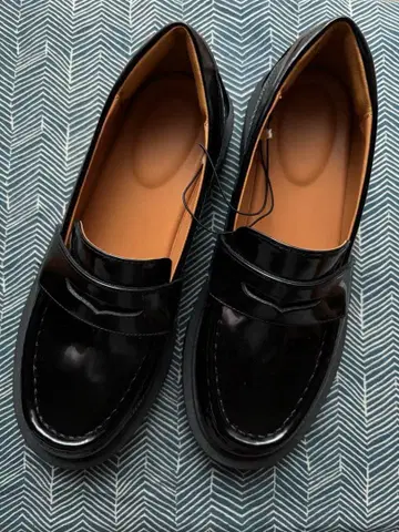 완판 유니클로C 컴피트 터치 로퍼 블랙 24cm 미사용