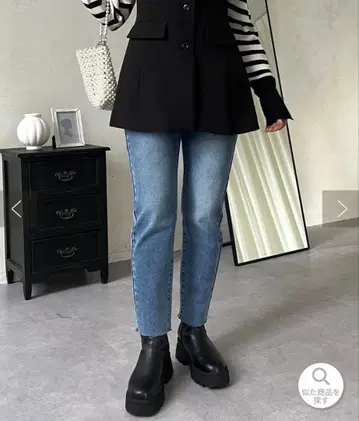 테이퍼드 데님 팬츠 PM 사이즈