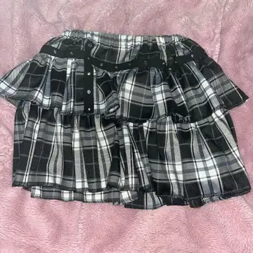 VOLCAN & APHRODITE 체크 프릴 미니 스커트