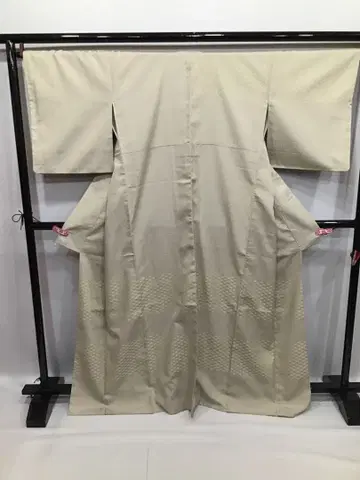 [ 1609 ] 오메시 츠케아게 리큐 화이트 브라운 이중 기모노