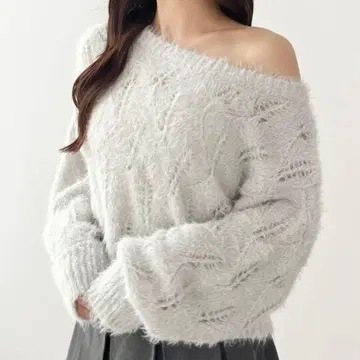 Heather 시스루 니트 페더 니트