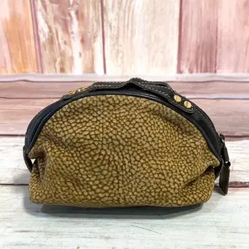 볼보네제 여성용 파우치 가죽 미니 파우치 메추라기 패턴