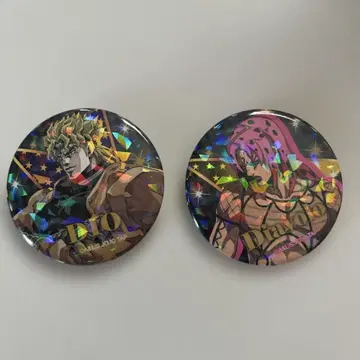 디오 디아볼로 홀로그램 캔뱃지 2개 세트 죠죠 캐러밴