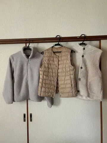 유니클로 플리스 자켓 울트라 라이트 다운 베스트