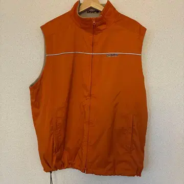 CHAPS 오렌지 나일론 베스트 플리스 리버서블