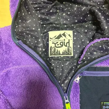 xgirl 플리스 보아 아우터 퍼플 사이즈 2