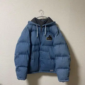 [ XLARGE ] 후드 부착 데님 다운 자켓 L 사이즈