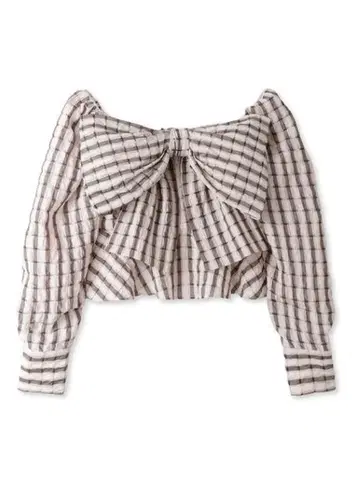 [ SNIDEL ] 리본 디자인 시어 블라우스