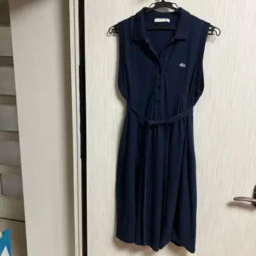 LACOSTE 슬리브리스 폴로 셔츠 원피스 네이비 size40
