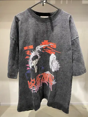 주술회전 원화 T셔츠 다크 그레이