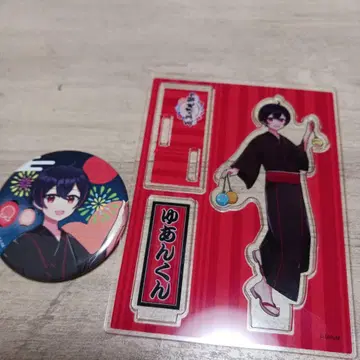 컬러풀 피치 묶음 판매 한여름 복숭아 축제 아크릴 스탠드 캔뱃지 와헤헤