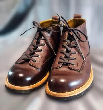 리걸 다크 브라운 가죽 하이컷 부츠