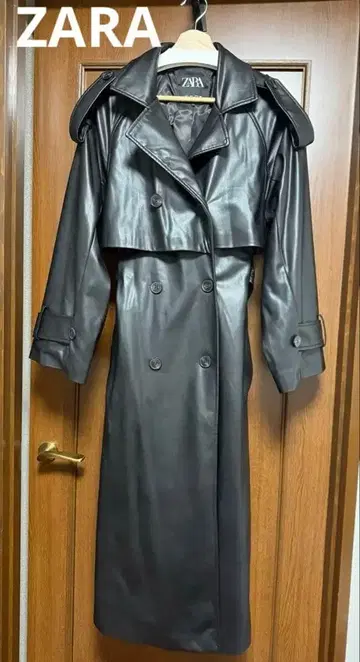 [ 새상품급 ] ZARA 인조 가죽 롱 코트 S 사이즈