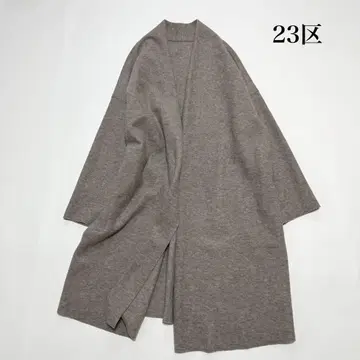 새상품급 23구 [ 46 ] 컴프레스트 파일 롱 코트 가디건