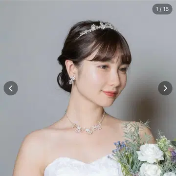 Moe Bridal 브라이덜 액세서리 꽃 실버