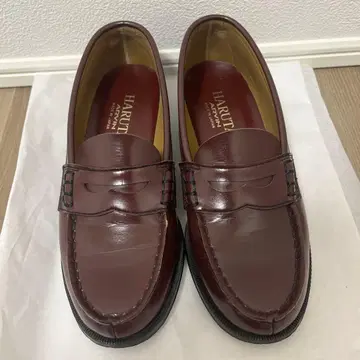 HARUTA 다크 브라운 가죽 로퍼