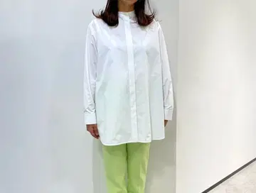 Theory luxe 23SS 스탠드 카라 셔츠 화이트 38