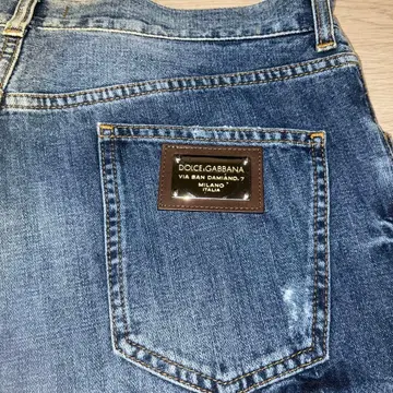 돌체앤가바나 데미지 피니시 가공 데님 데미지 진 50