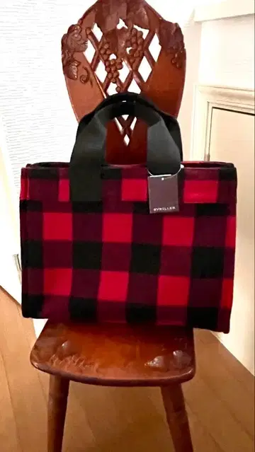 버팔로 체크 토트백 미사용품!