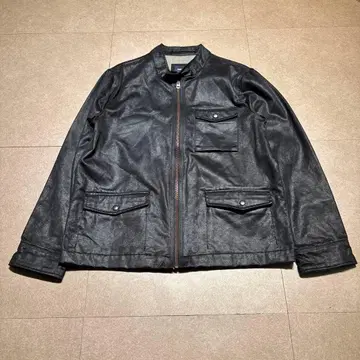 Gap 인조 가죽 싱글 라이더 자켓 블랙 XL