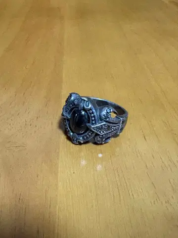 블랙 스타 다이옵사이드 실버 반지