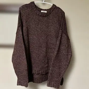 studio CLIP 라메 니트 스웨터 긴팔