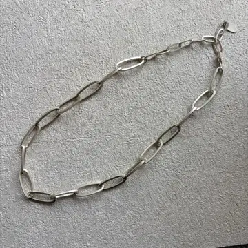 그린 라벨 릴랙싱 체인 목걸이 실버 숏