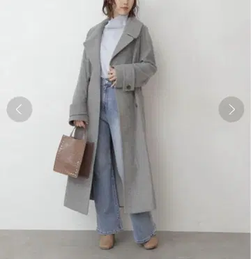 프리즈마트 롱 더블 체스터 코트 그레이 S 사이즈 새상품급