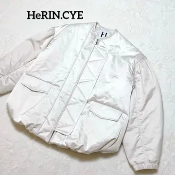 [ 새상품급 ] HeRIN.CYE egg MA-1 해린 도트 사이 화이트