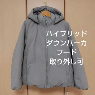 유니클로 하이브리드 다운 후드티 XL