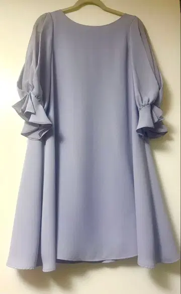 프릴 벌룬 소매 원피스 파티 드레스