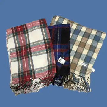 체크 무늬 머플러 3세트