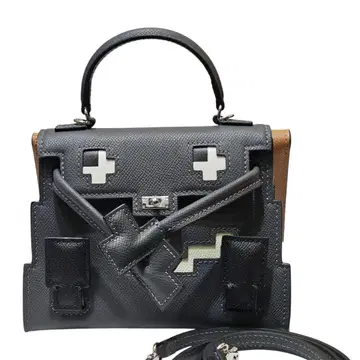 천연 가죽 하이퀄리티 켈리 인형 빅 룩 백