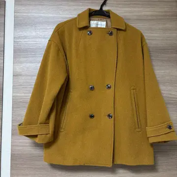 HUMAN WOMAN 더블 브레스트 피 코트