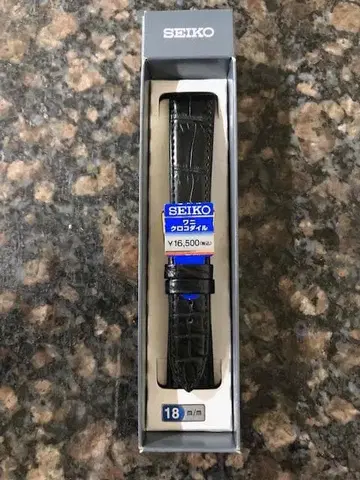 SEIKO DEL2 크로커다일 블랙 18mm