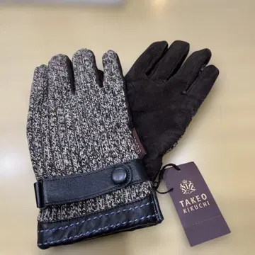 TAKEO KIKUCHI 니트 스웨이드 장갑