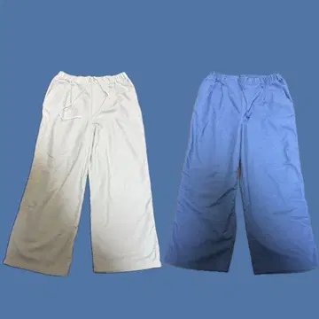 StudioClip 화이트 네이비 와이드 팬츠 2장 세트