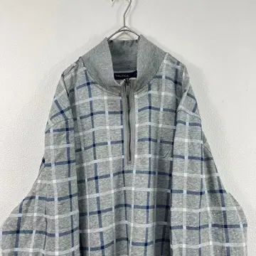 노티카 하프 지퍼 맨투맨 그레이