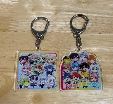 컬러풀 피치 카라피치 아크릴 키링