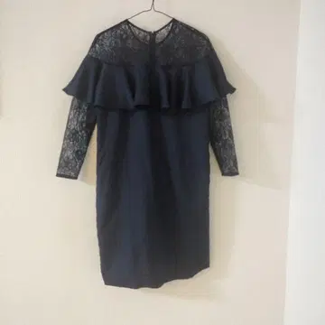 NINE 네이비 프릴 원피스