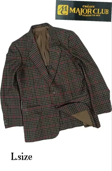 [ MAJOR CLUB ] 컬러 체크 클래식 자켓 L 사이즈 j87