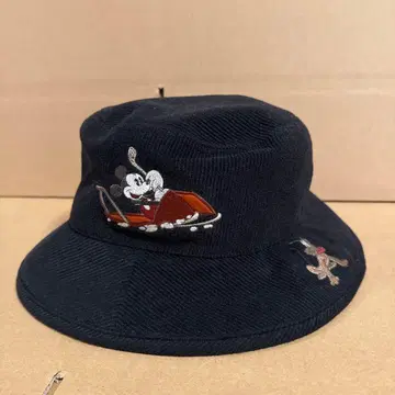 미키마우스 버킷햇 블랙 자수 레어