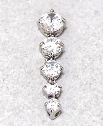 ete 에테 5연 스톤 SILVER 목걸이 탑 C2568