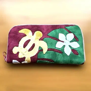 하와이안 퀼트 장지갑 (핸드메이드)