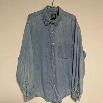 올드 GAP 90s 데님 셔츠 M 사이즈 인디고 블루