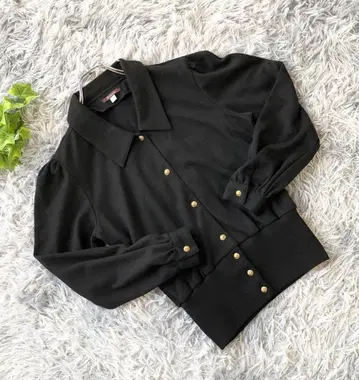 Renown Addenda [ M ] 블랙 울 자켓풍 가디건 카라 부착