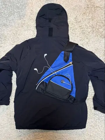 00s 아카이브 원 숄더 Y2K 테크 계열 슬링백 블랙